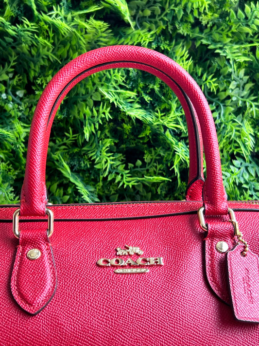 Coach Baú Crossbody Vermelha