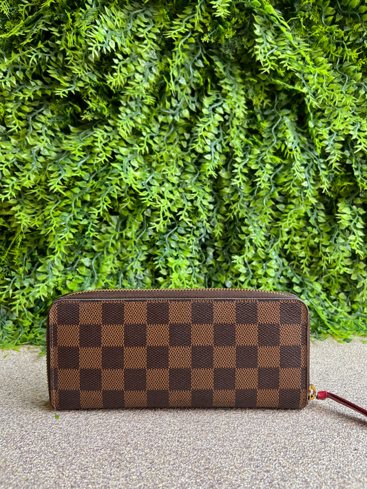 Carteira Louis Vuitton Clemence Damier Ebene 2016