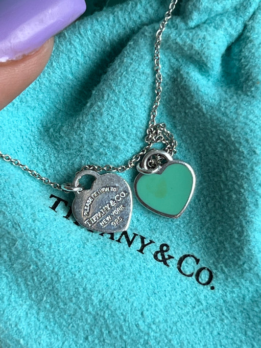 Colar Tiffany Double Heart