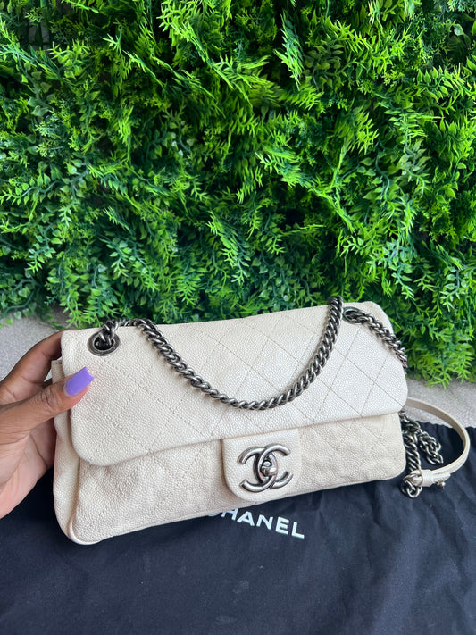 Chanel Classic Single Flap Off White