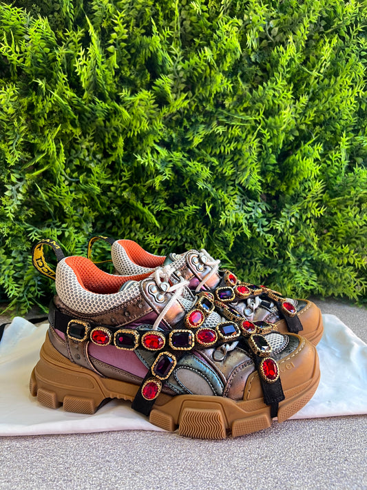 Tenis Gucci Flashtreck Cristais