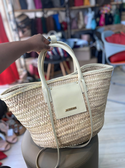 Jacquemus Le Panier Soli Ráfia