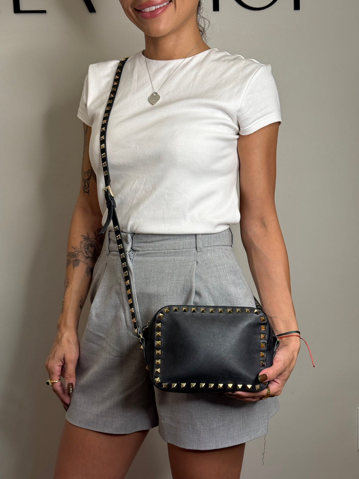 Valentino Garavani Rockstud Camera bag Preta