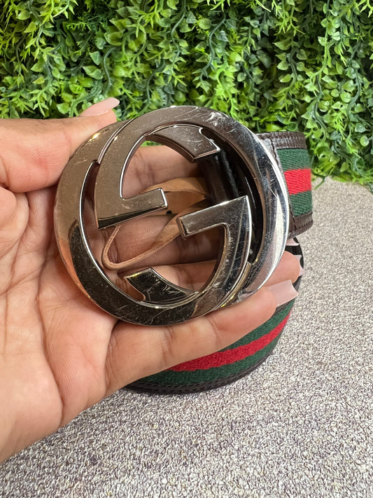 Cinto interlock Gucci Tecido