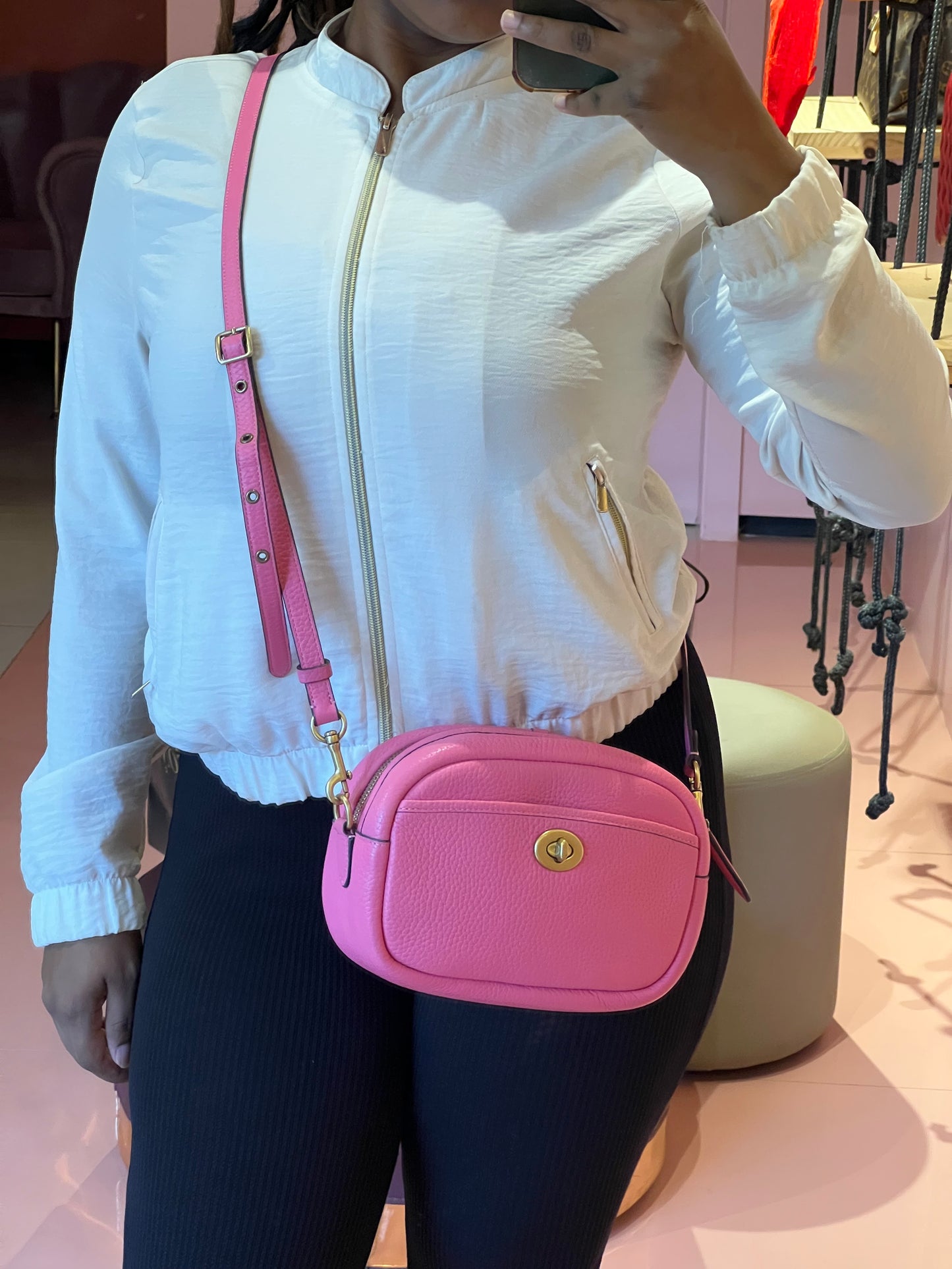 Coach Camera Bag Rosa
