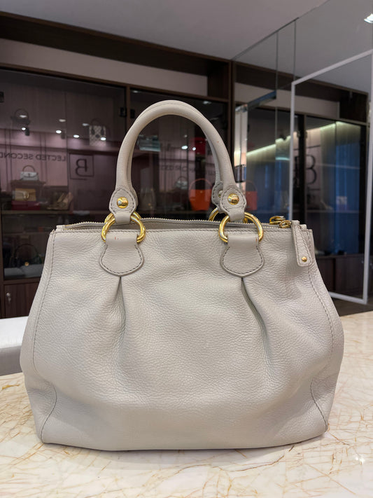 Miu Miu Taupe Leather Bege