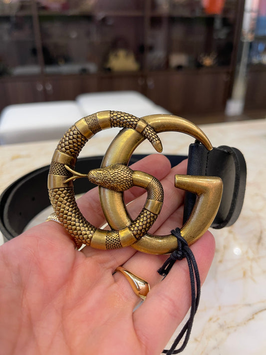 Cinto Gucci GG Snake Buckle