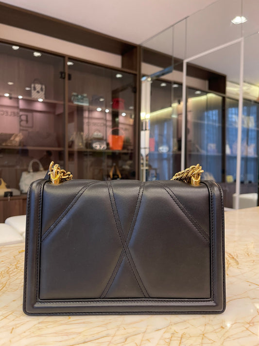 Dolce & Gabbana Devotion Couro Matelassê Preto