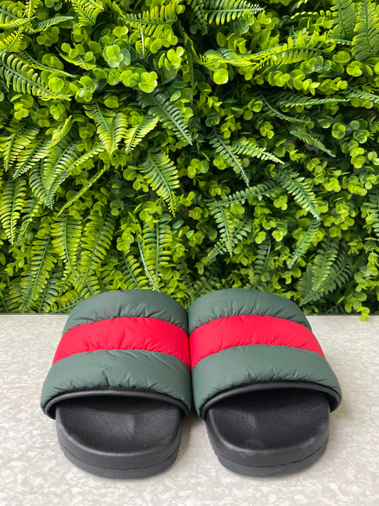 Gucci Slide Web Acolchoado Bicolor