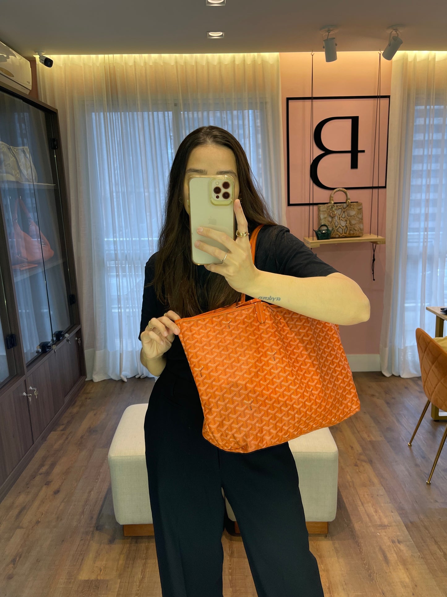 Goyard St Louis Goyardine GM Laranja