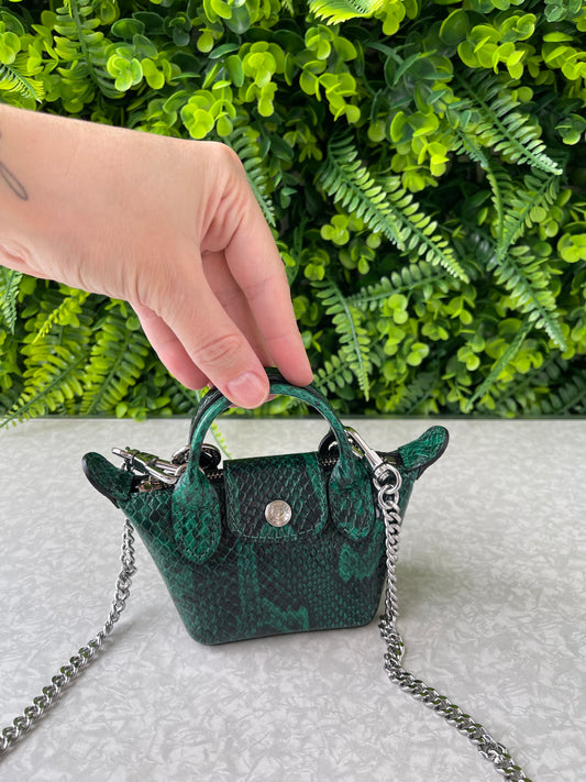 Mini Le Pliage Python Verde com Corrente Metálica