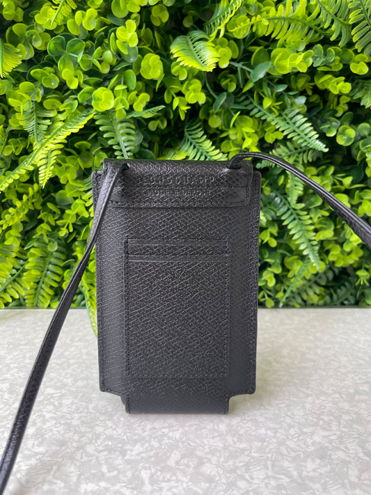 Longchamp Phone Case de Couro Preta