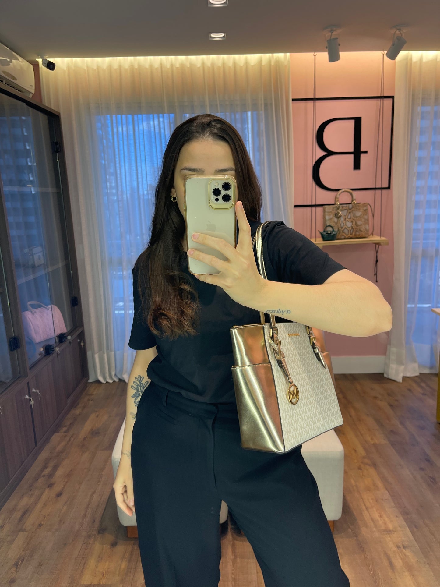 Michael Kors Tote Charlotte Pale Gold