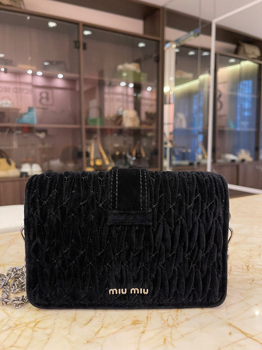 Miu Miu Crystal Velvet Chain