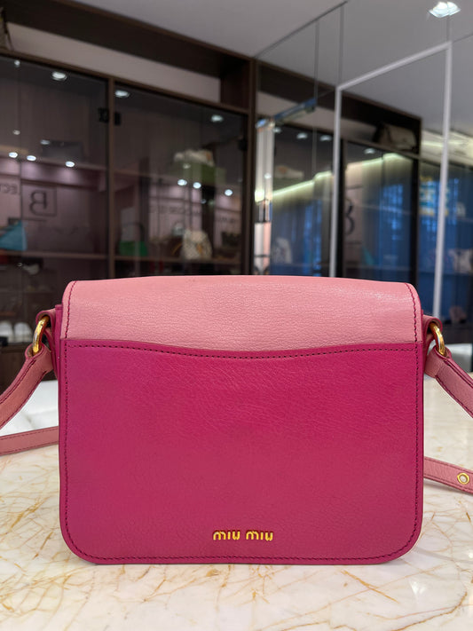 Miu Miu Madras Push Lock Bicolor