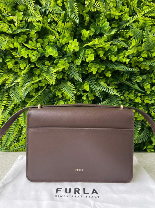 Furla Meti Leather Marrom