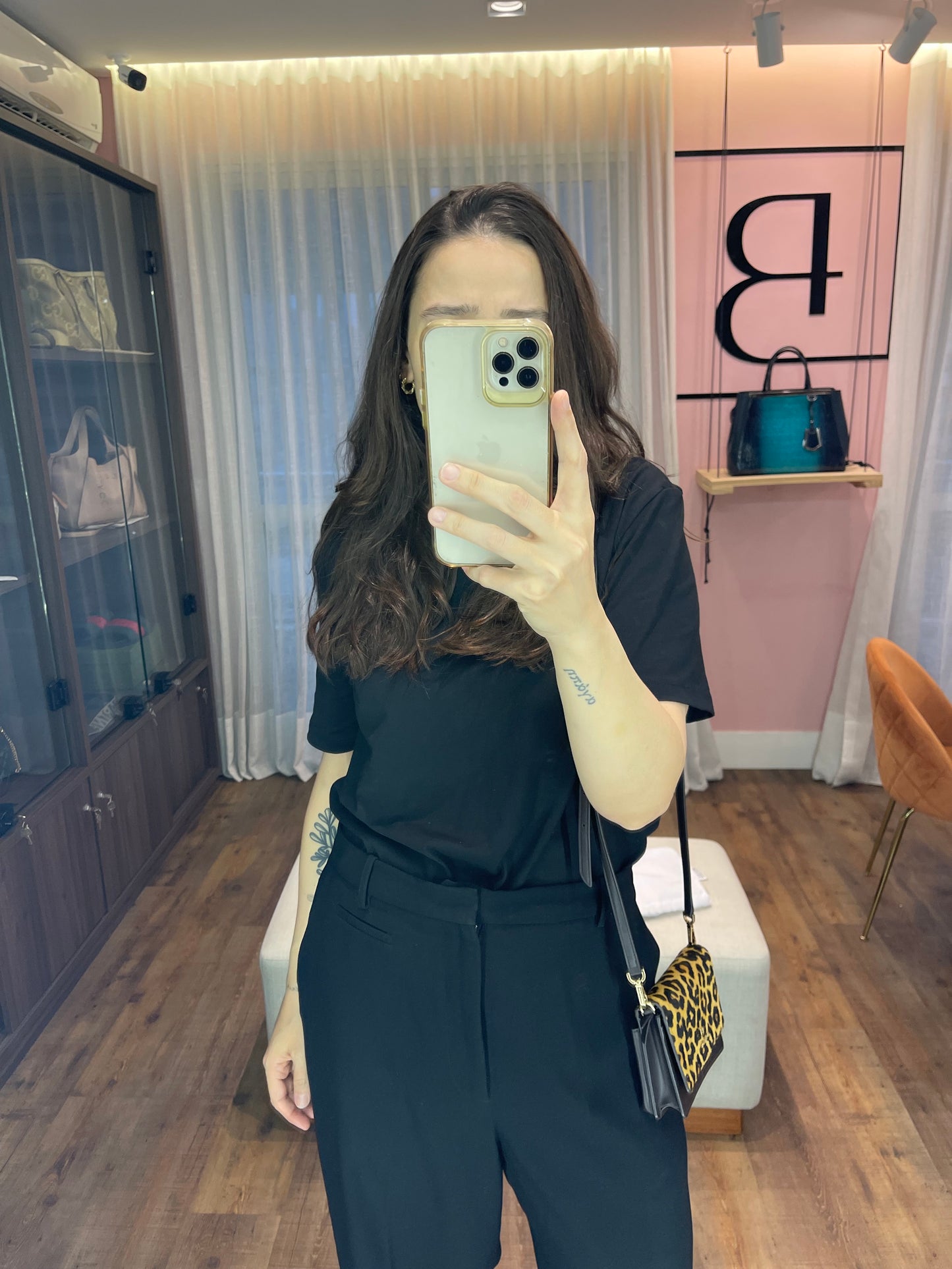 Michael Kors Leather Crossbody Animal Print