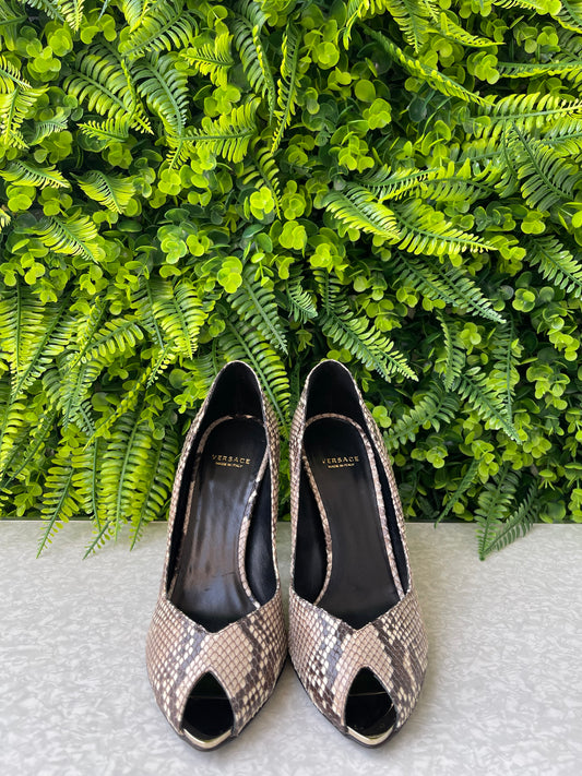 Peep Toe Versace Python