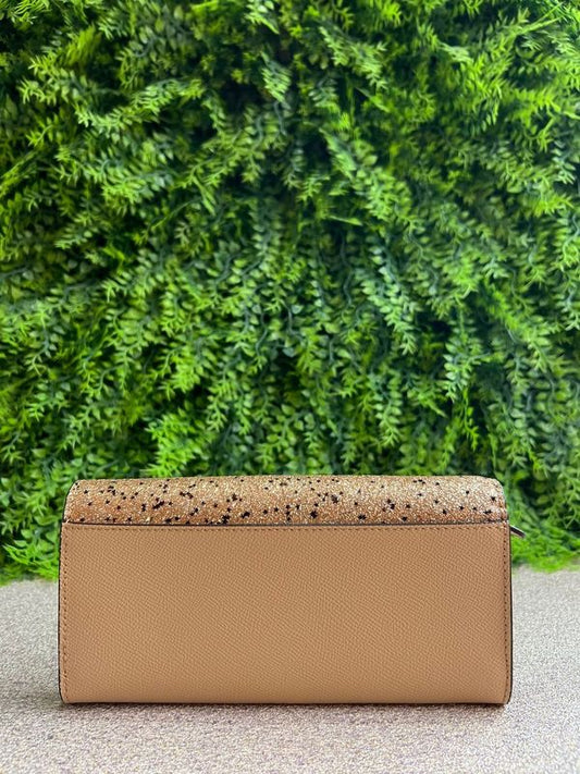 Carteira Coach Nude Glitter