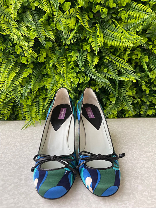 Scarpin Blue Printed Laço Emilio Pucci