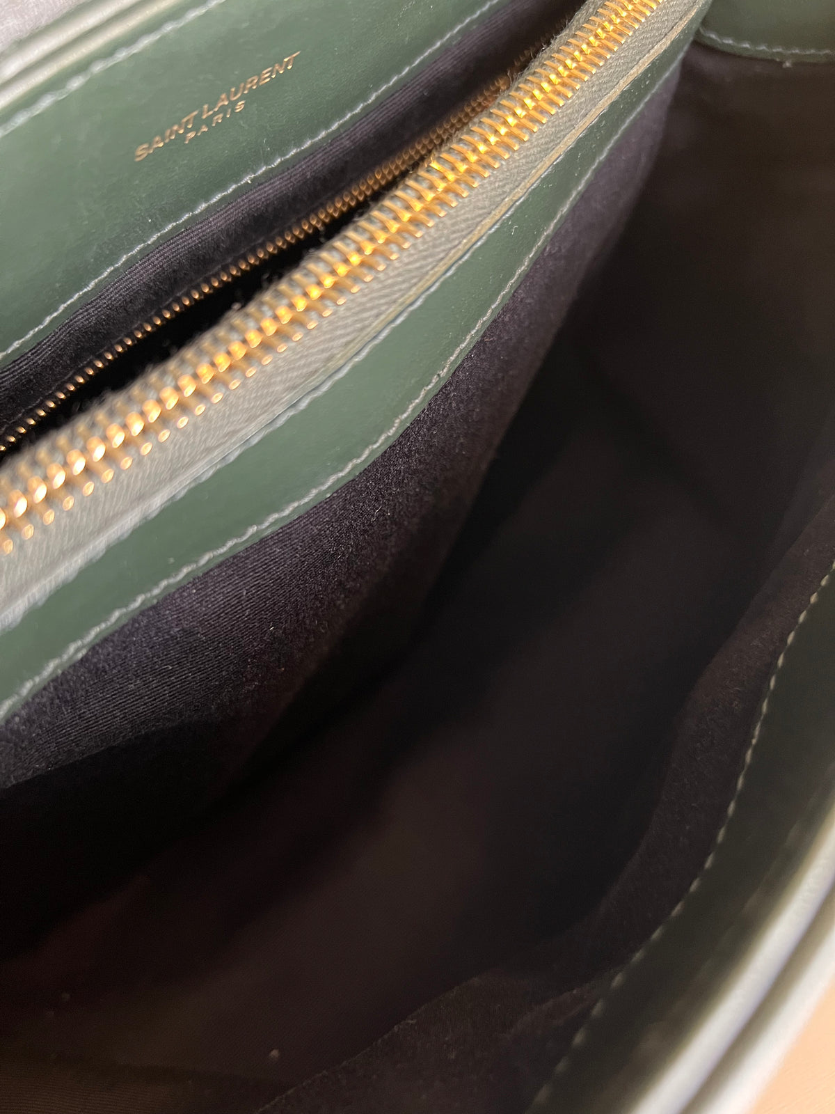 Saint Laurent Loulou Matelassê Verde