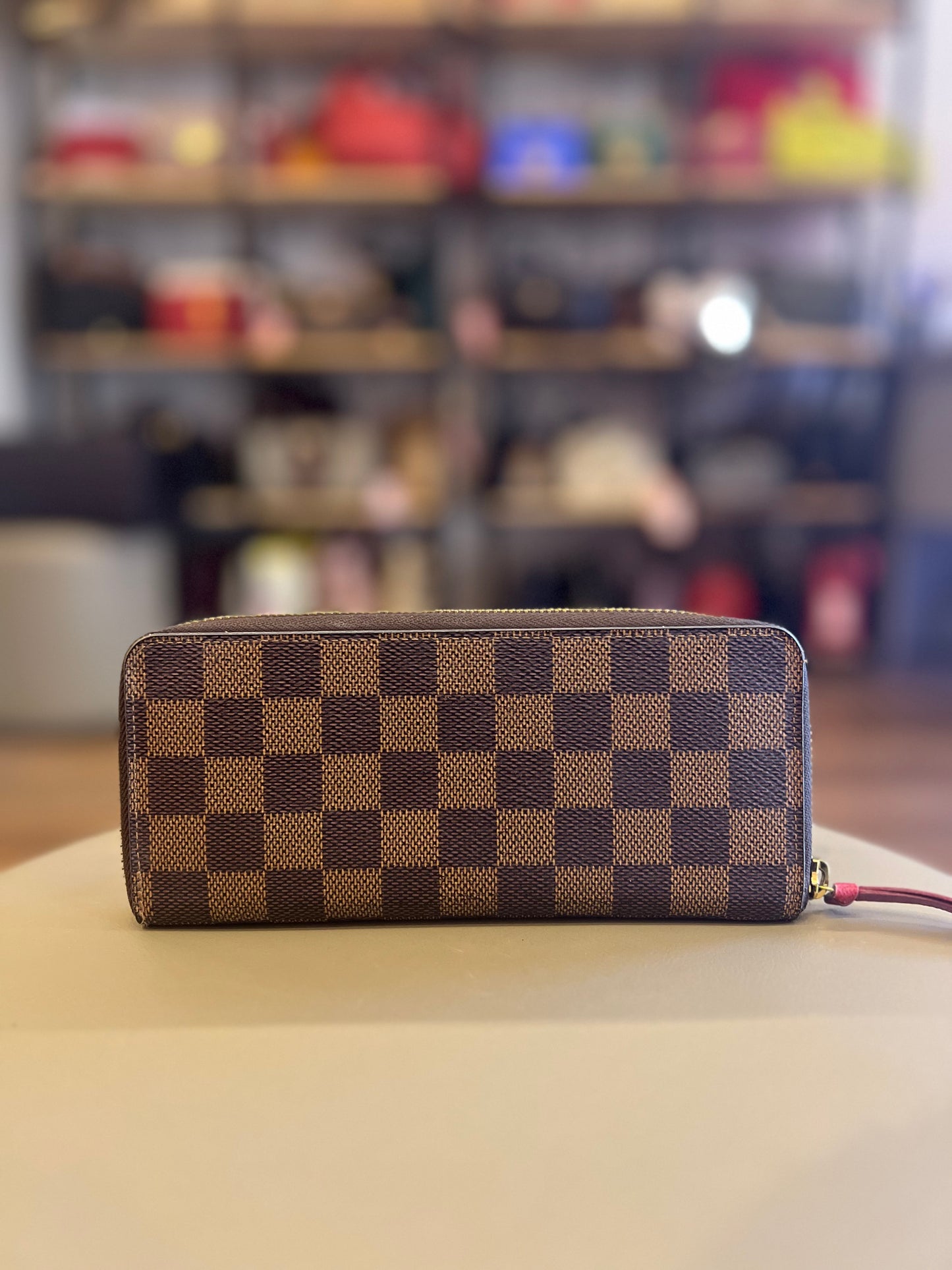 Carteira Louis Vuitton Clemence Damier Ebene 2018