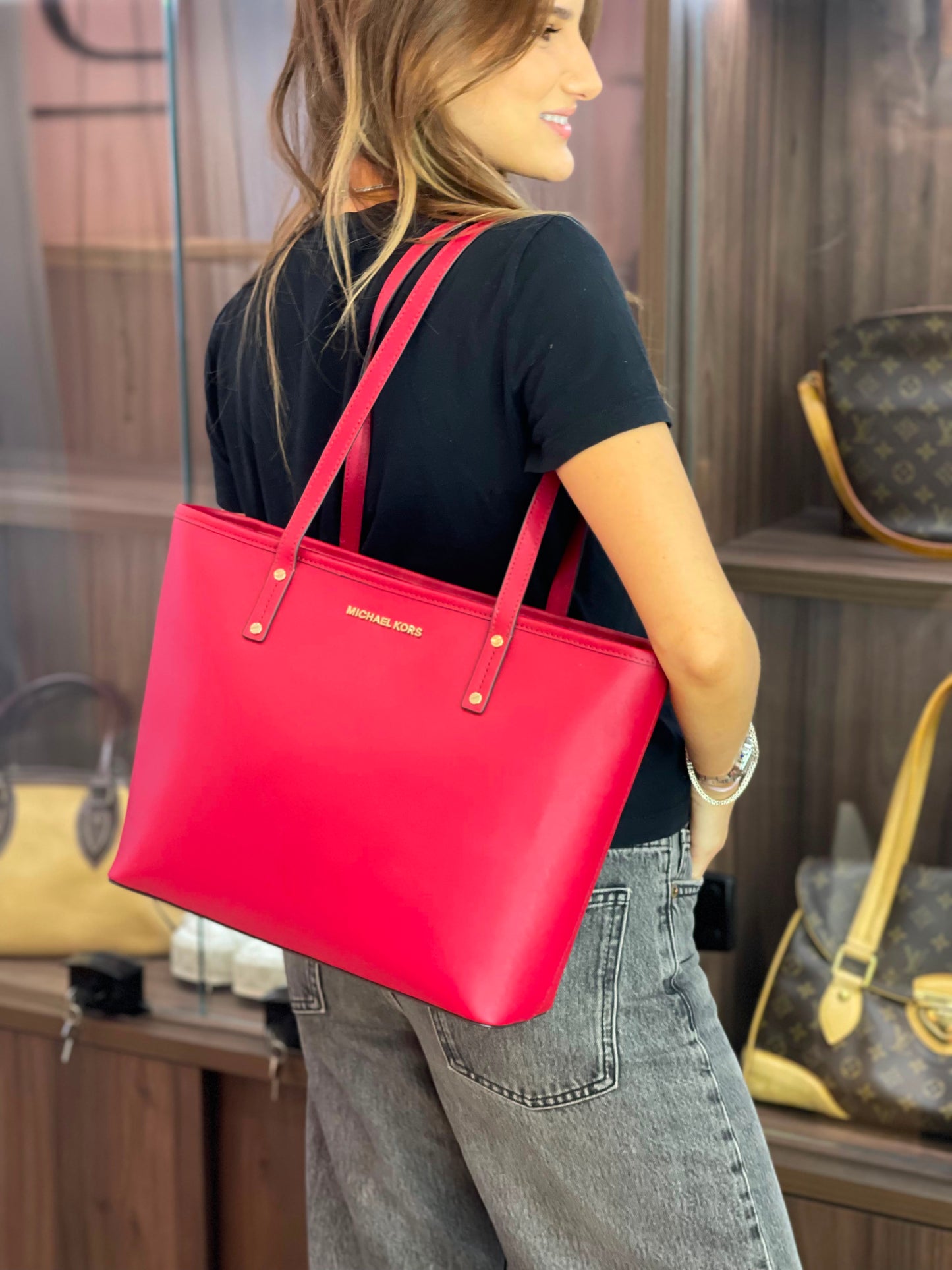 Michael Kors Tote Vermelha