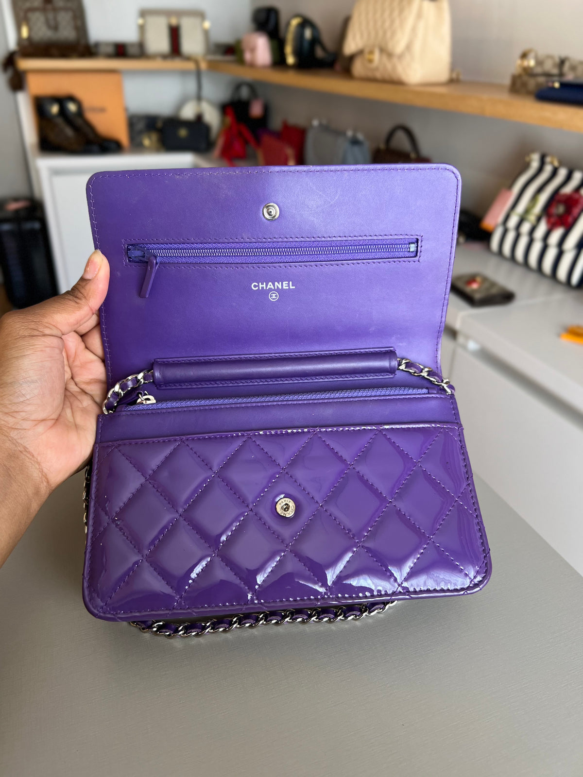 Chanel Woc Roxa Verniz