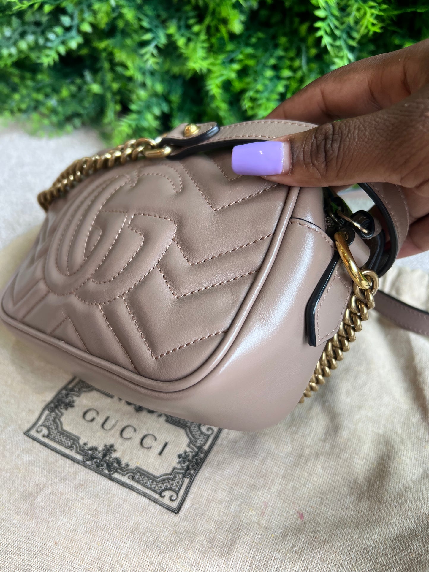 Gucci Marmont Matelassê  Nude