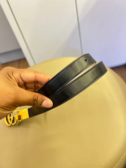 Cinto Gucci Dupla Face P&B