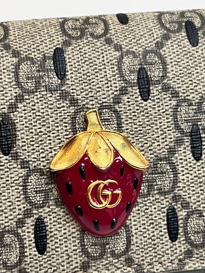 Carteira Gucci Mini strawberry