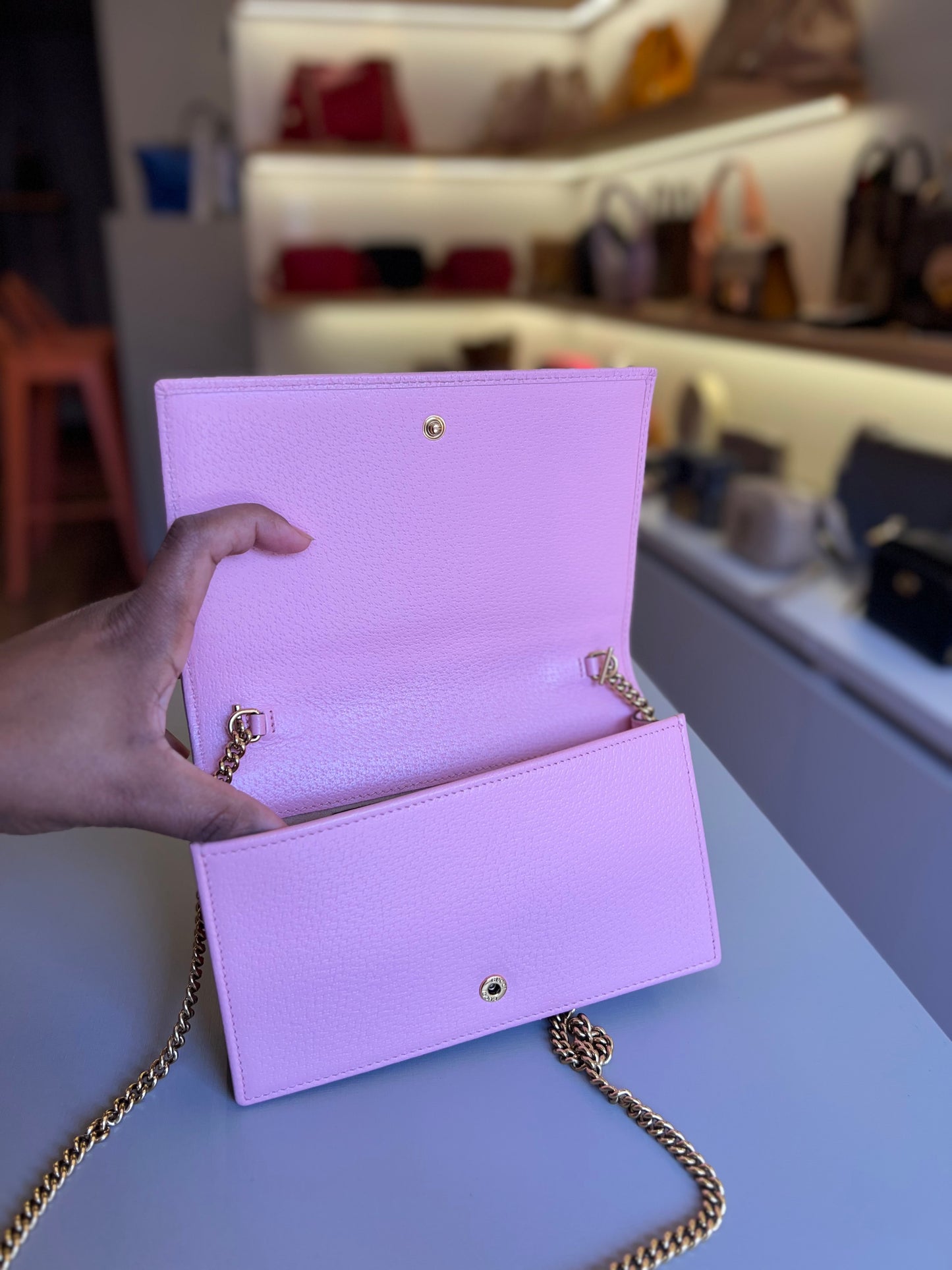Gucci Diana Bamboo Shoulder bag Rosa