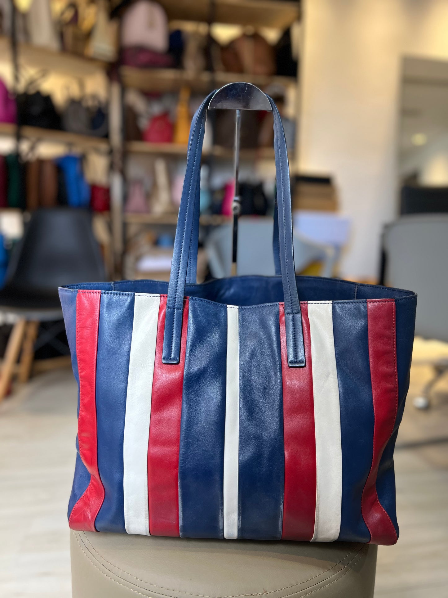 Prada Calf Tote Tricolor