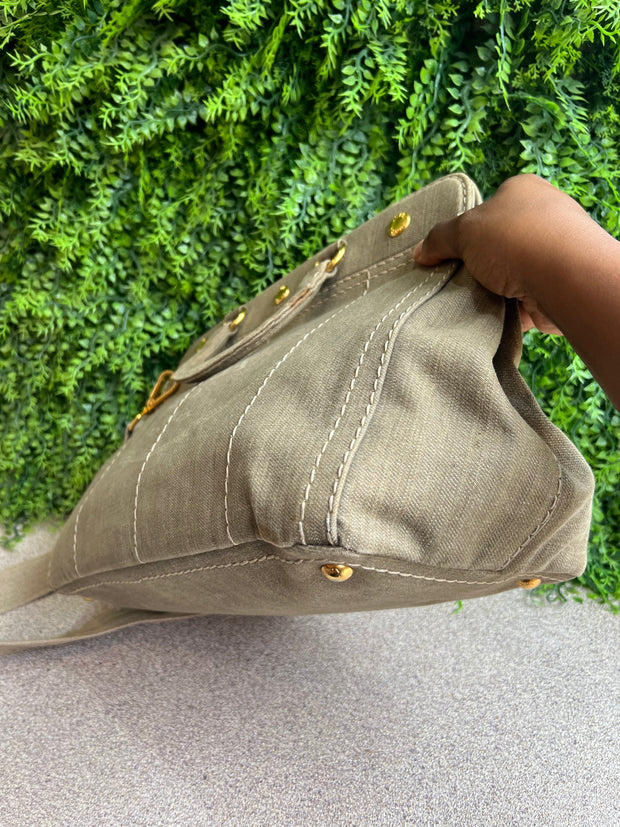 Prada Canvas Canapa Verde