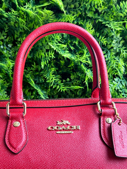 Coach Baú Crossbody Vermelha