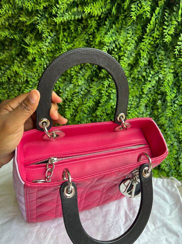 Lady Dior Cannage Quilted Rosa