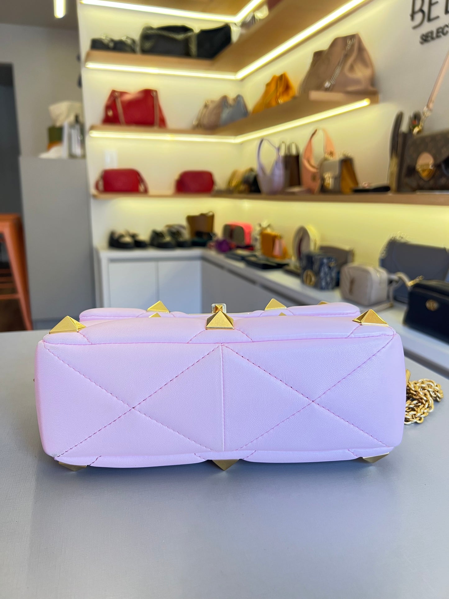 Valentino Roman Stud Média Rosa
