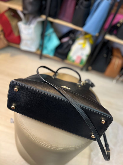 Coach Sierra Satchel em Couro Preto