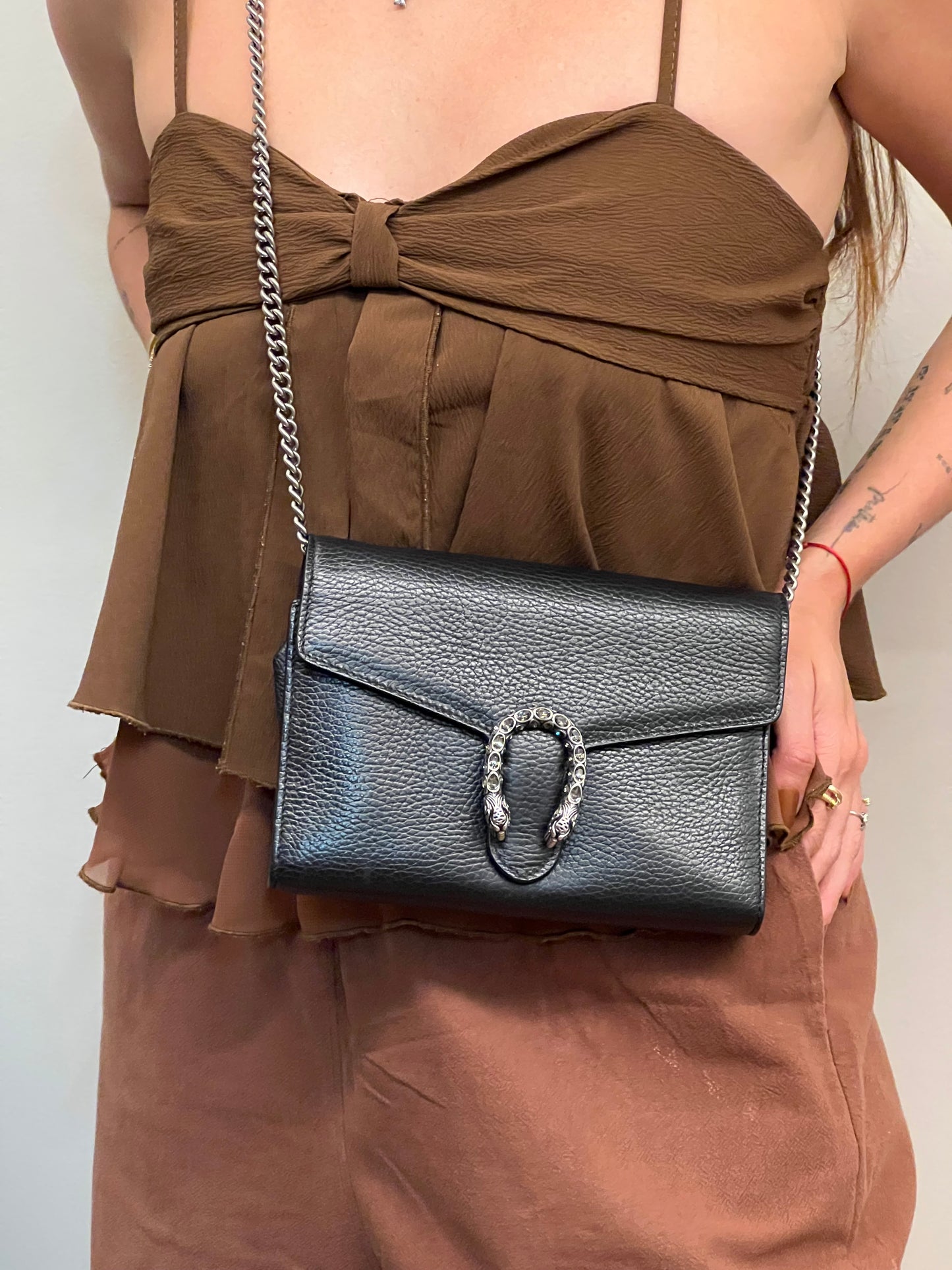 Gucci Dionysus em Couro Preto