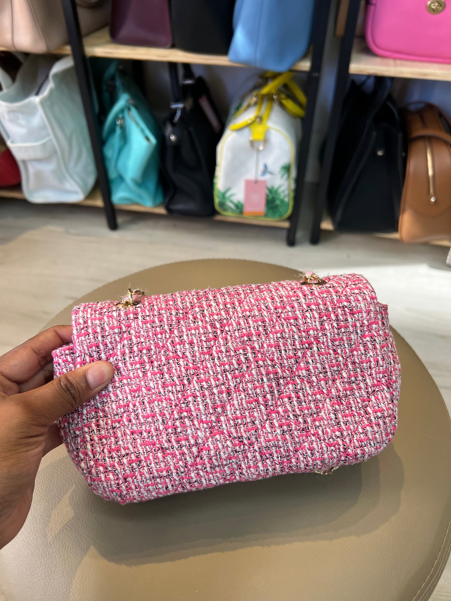 Isla Mini Tweed Rosa
