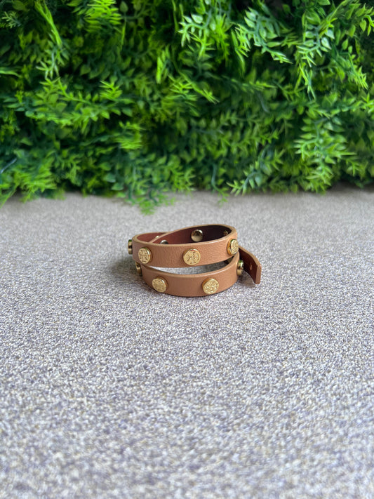 Pulseira Tory Burch Double Strap Nude