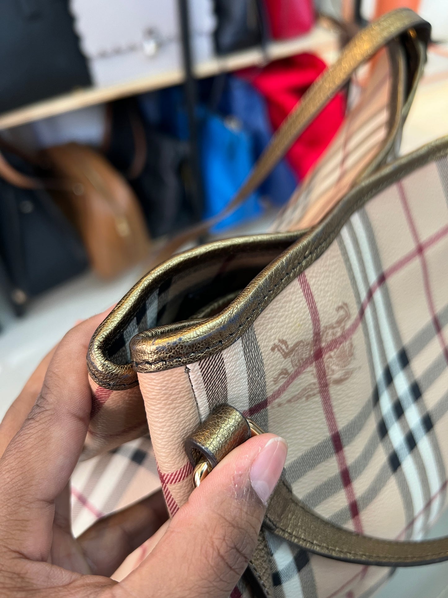 Burberry Haymarket Check Shoulder
