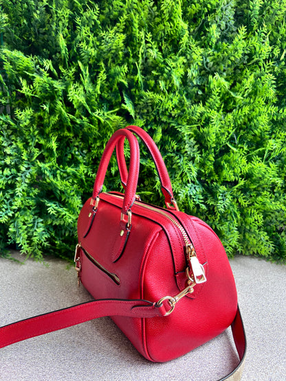 Coach Baú Crossbody Vermelha