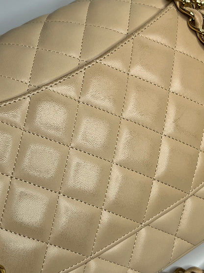 Chanel Double Flap Jumbo Nude