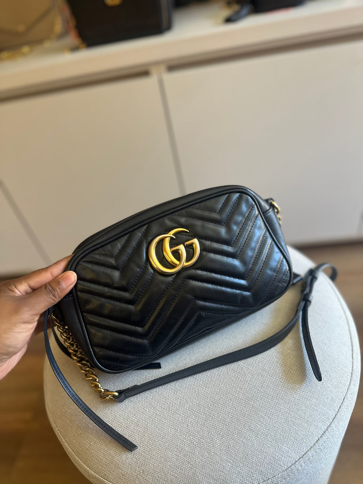 Gucci Marmont Camera bag Preta