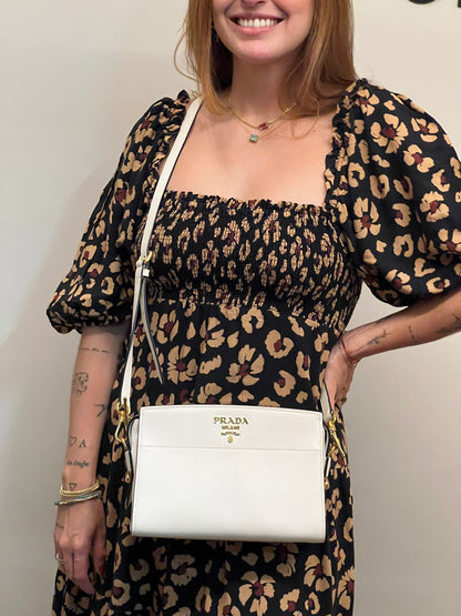 Prada Esplanade City Saffiano Off White