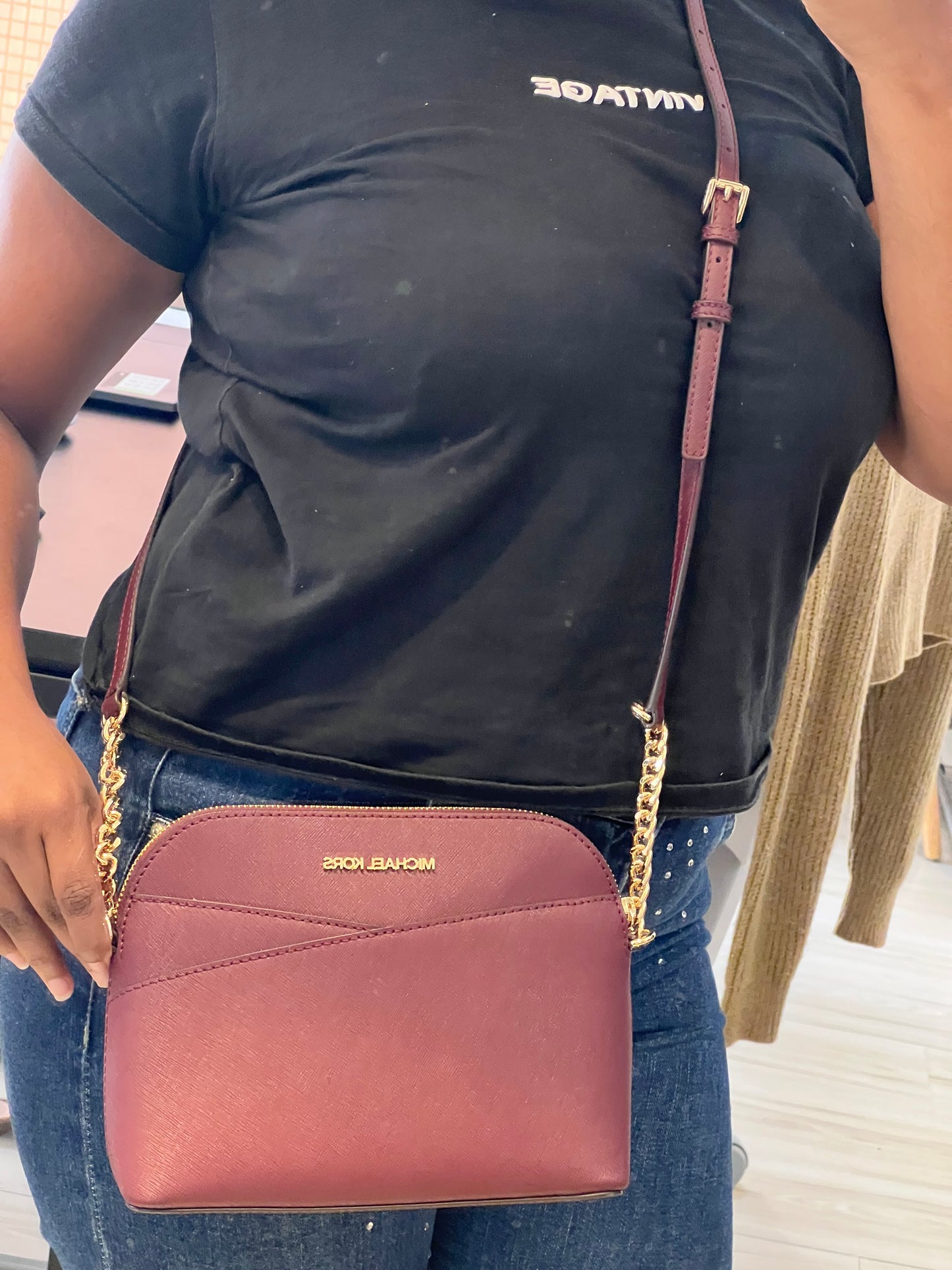 Michael Kors Crossbody Vinho