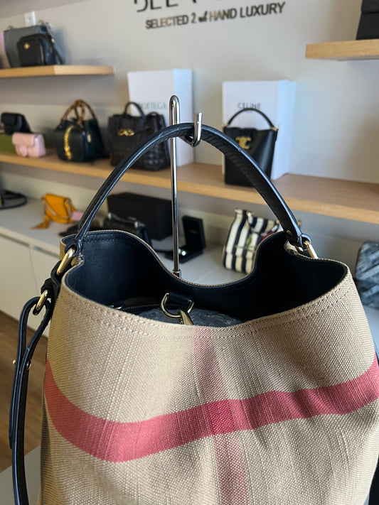 Burberry Check Ashby Hobo
