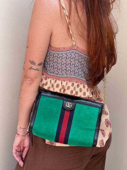 Gucci Ophidia Camurça Chain Verde