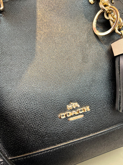 Coach Sierra Satchel em Couro Preto